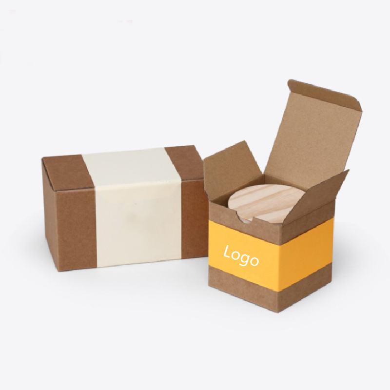 Square Scented Candle Box Kraft Paper Gift Packaging Eco Friendly