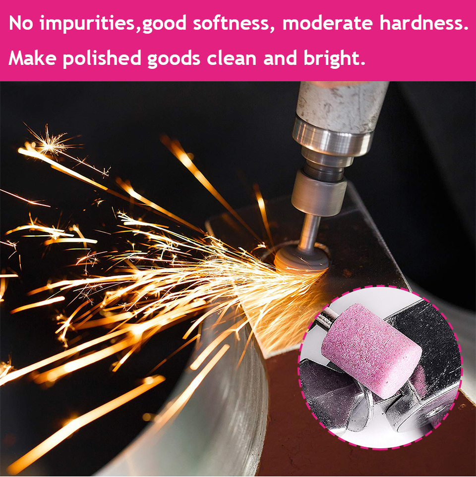 100pcs Abrasive Mounted Stone Grinding Wheel 1/8(3mm) Shank Head Mounted
