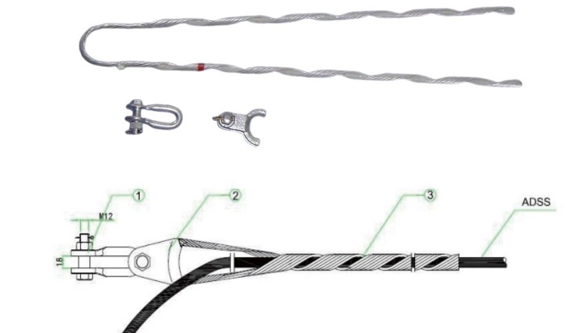Dead-end for Short Span ADSS, Optical Fiber cable Hardware