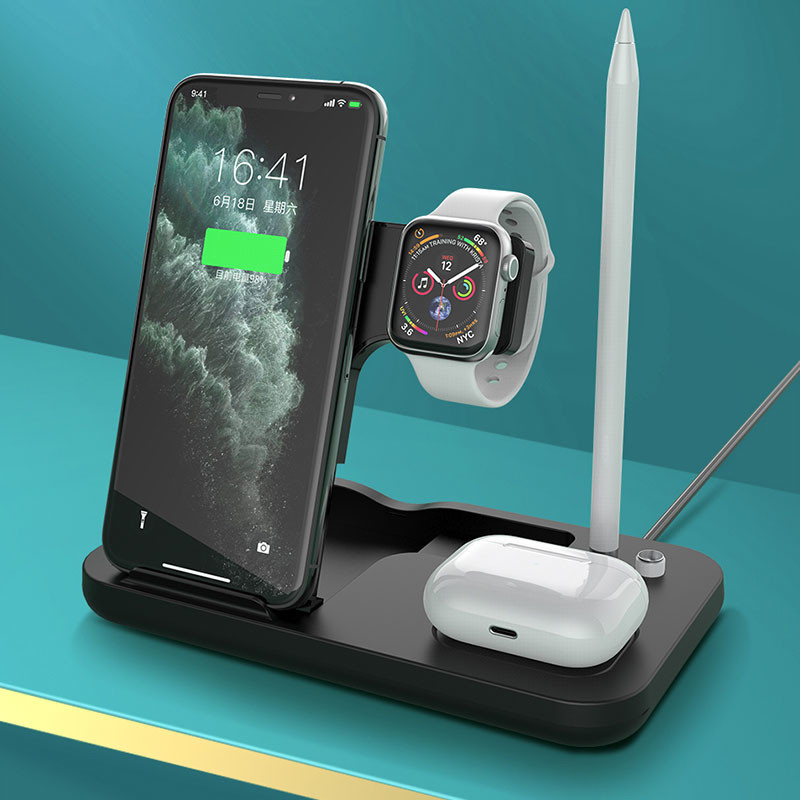 Magnetic Qi 10W Custom Wireless Charger Stand Multi Function 3 In 1