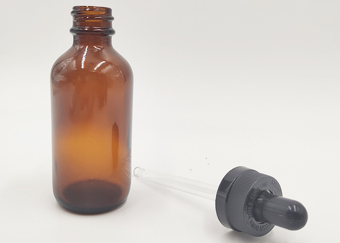 50ml Dropper Amber Glass Cosmetic Bottles Portable For Perfume Packaging