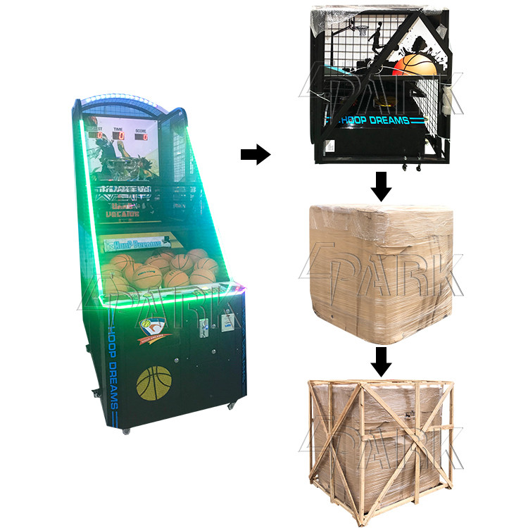 Coin Operated Amusement Sports Redemption Game Machine / Basketball Shooting Video Arcade Equipment