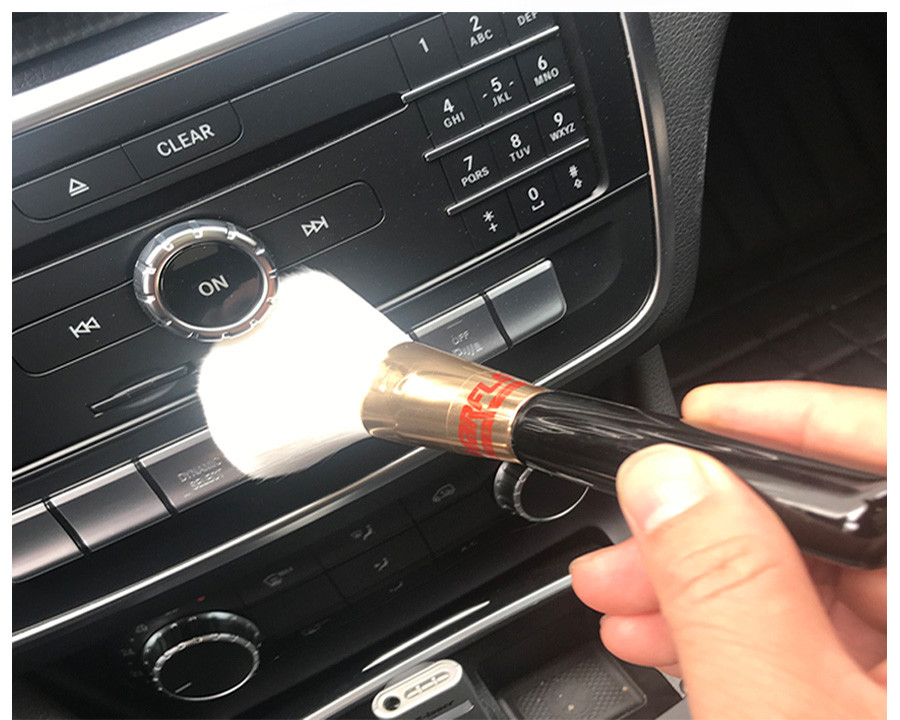 Customized Car Wash Brush Car Cleaning Brush Kit Include Wood And Microfiber Hair