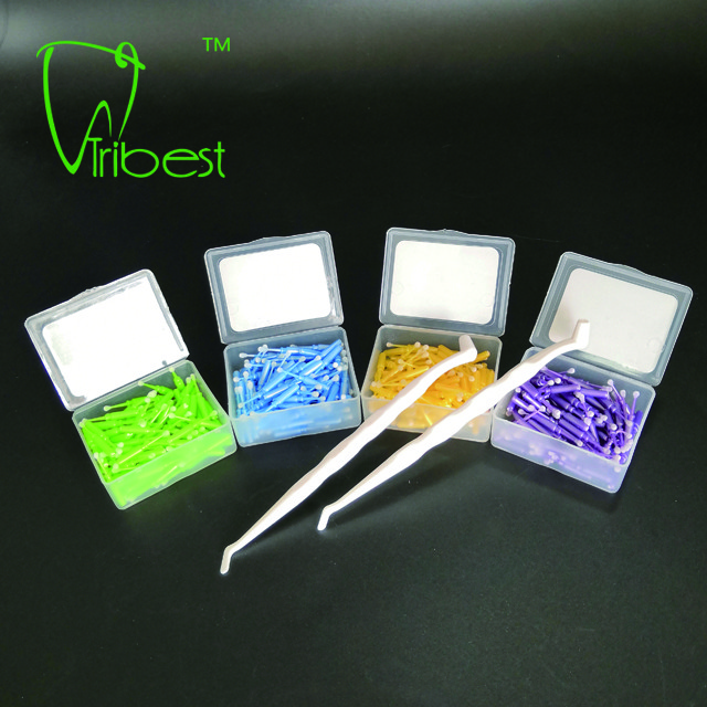 Colorful Dental Micro Applicators PP Handle Nylon Bristle