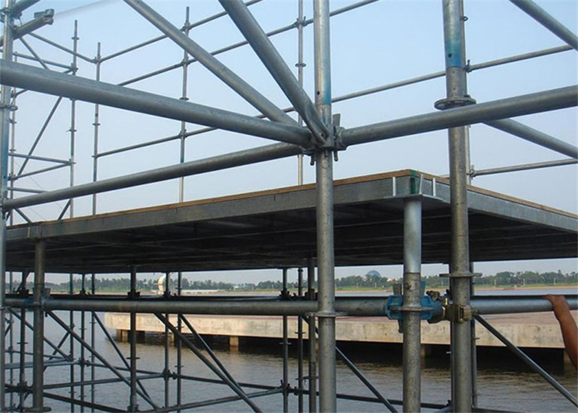 Hot Dip Galvanizing Ringlock Scaffolding System Building Temporary Scaffolding
