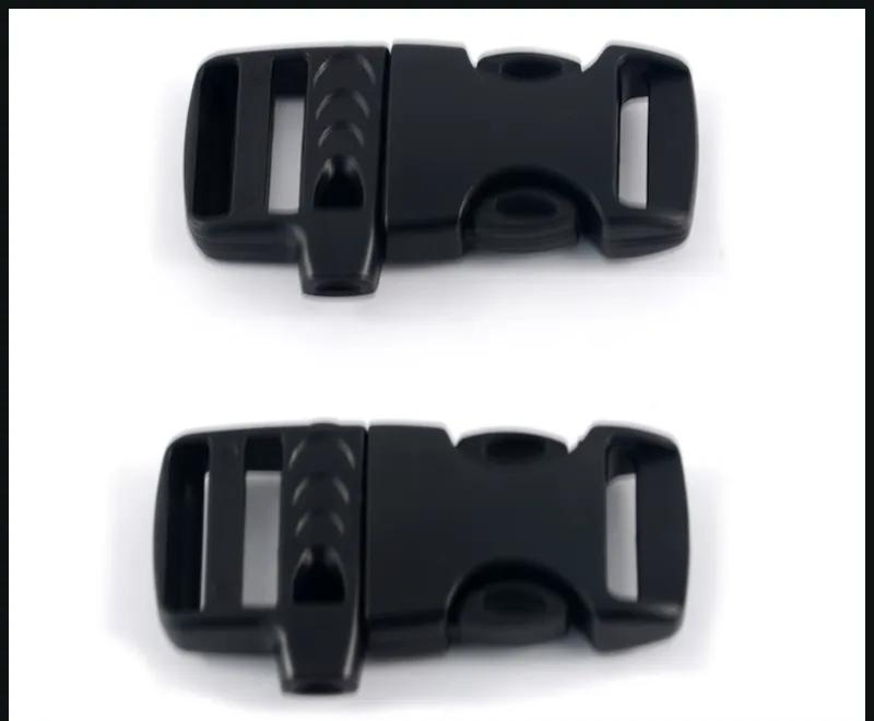 Adjustable 20mm Emergency Paracord Plastic Side Release Whistle Buckle