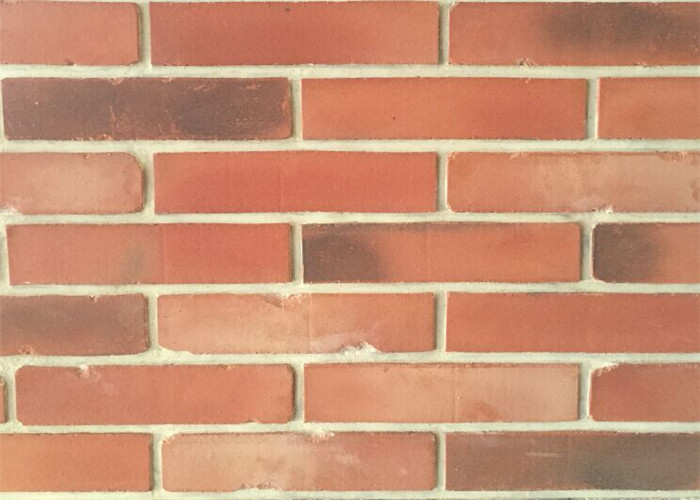 3D51-3 Clay Thin Veneer Brick Turned Color Veneer Brick With Smooth Surface Edge Damages Style