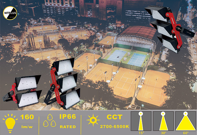 200W IP66 Commercial LED Pole Lights Dimmable