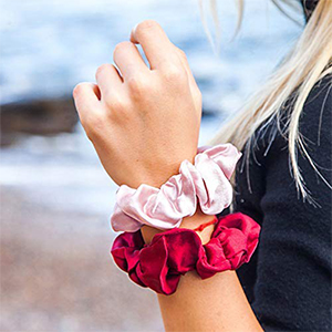 Slip 3.5cm Width Mulberry Silk Scrunchies Elastic OEM ODM Service