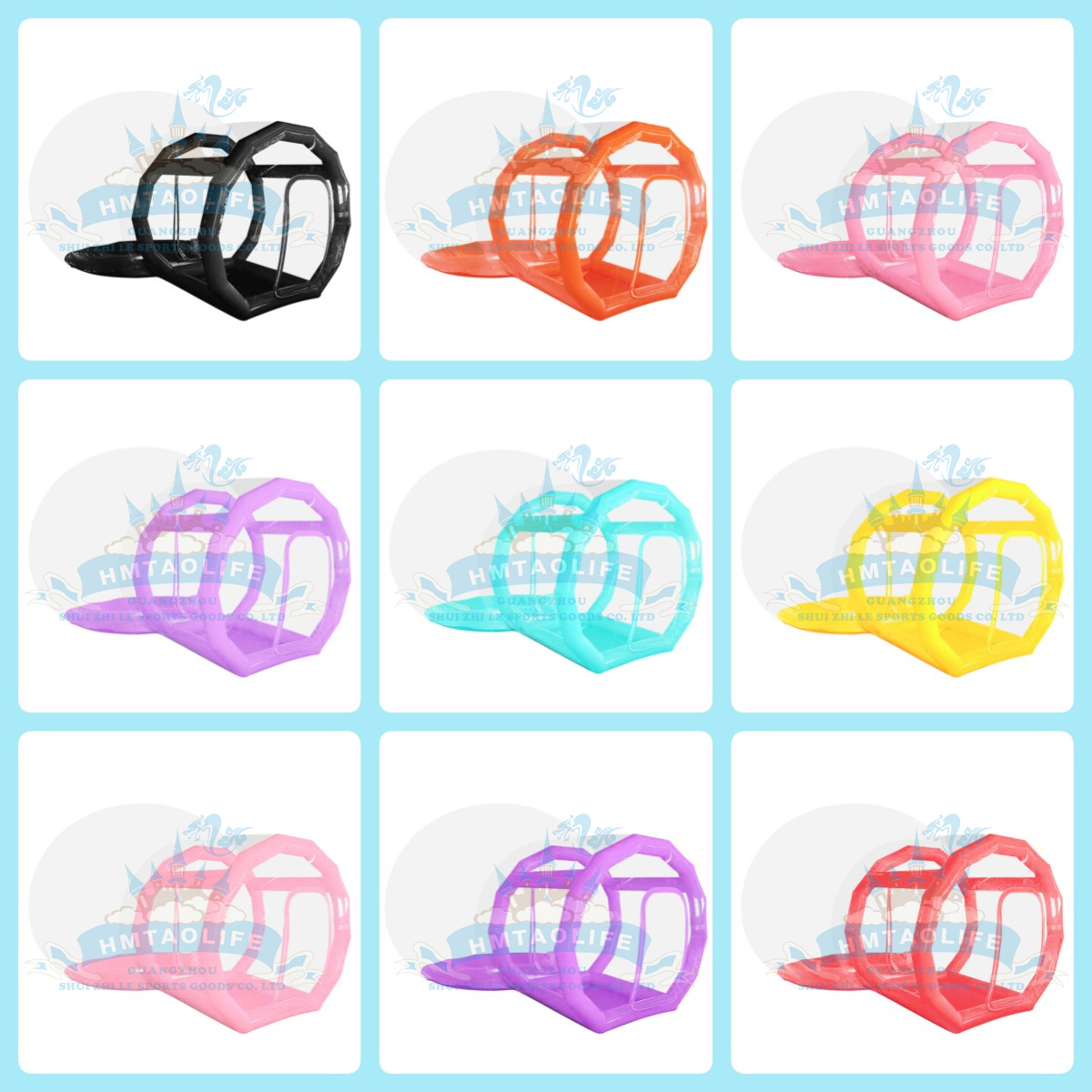 White Bounce House With Bubbles Playing Jumping Transparent
