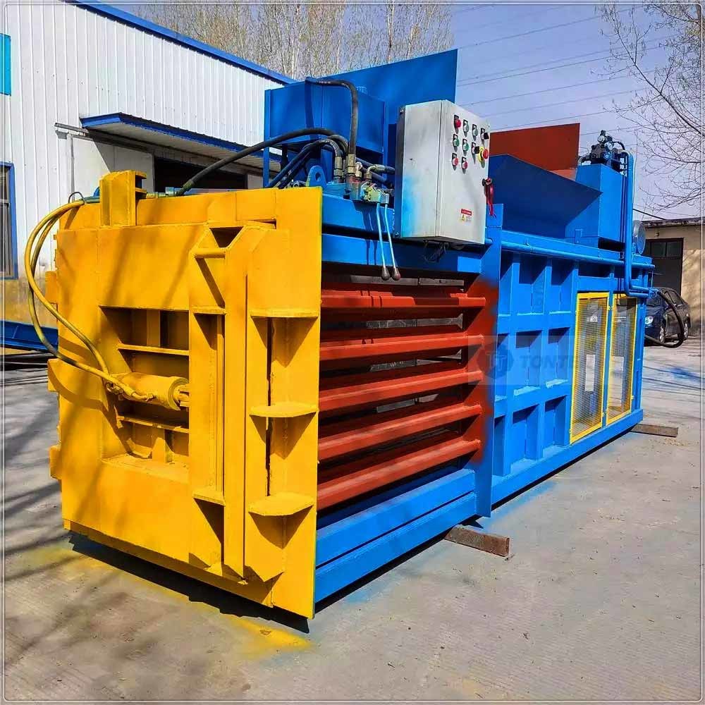Horizontal Hydraulic Plastic Baling Machine Scrap Baler Compress Automatic