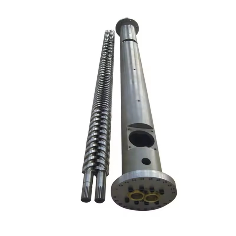 Hard Chrome Plating Parallel Screw And Barrel For Twin Screw Extruders And Sizing Measuring Service Free