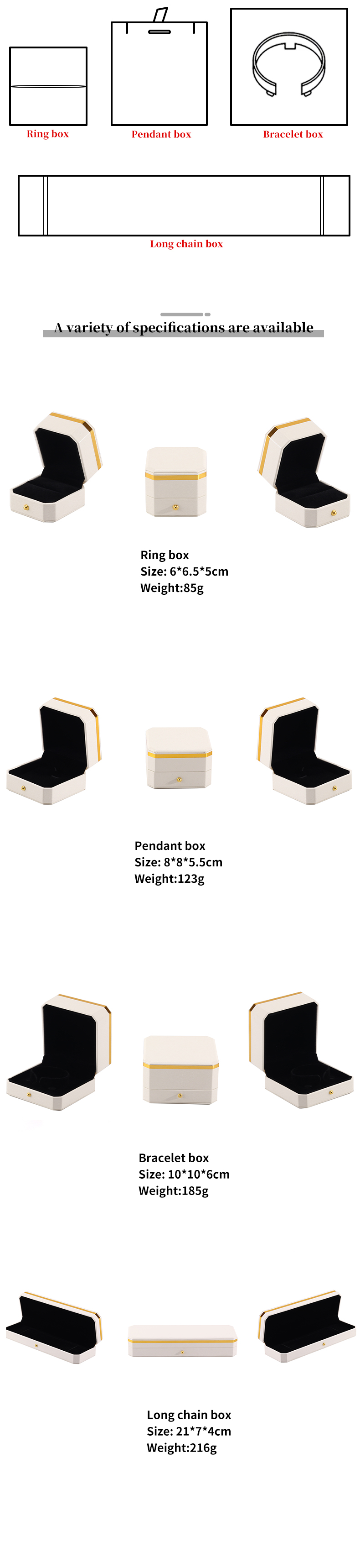 Handmade Hanhong Octagonal Jewelry Packaging Box for Luxury Bracelets and Necklaces