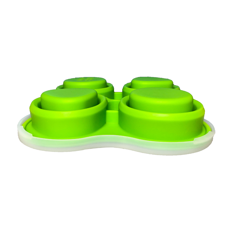 4 Cavities Silicone Kitchen Tool Baby Food Freezer Storage Trays With Lid