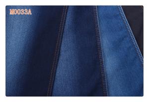 China Dark Blue Slub Twill Cotton Polyester Fake Knitted Denim Fabric on sale