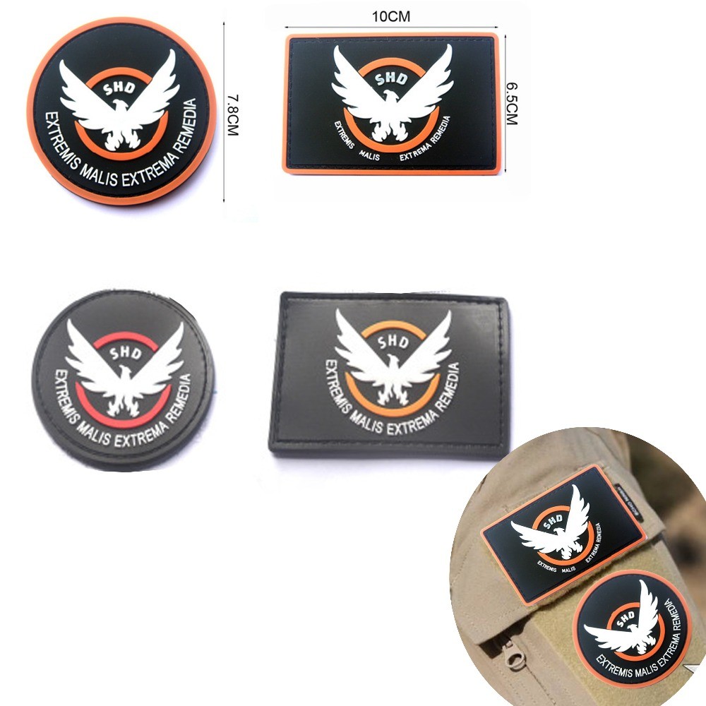 Custom Round Clothing Badges Patches , 3D Iron On Backing Patches For Jeans
