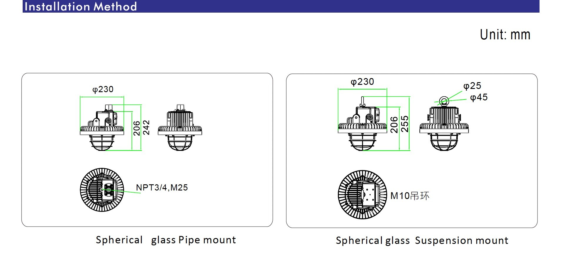 40-70W Explosion Proof Flood Light Fixtures For Oil And Gas Exploration