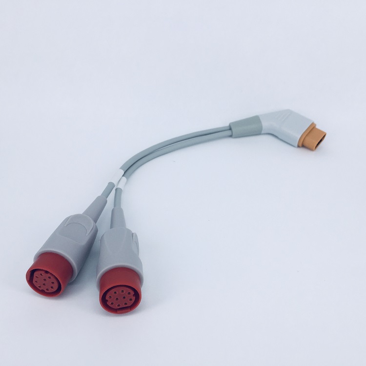 Compatible Drager  Monitor to Siemens 10pin female Y type IBP adapter  cable