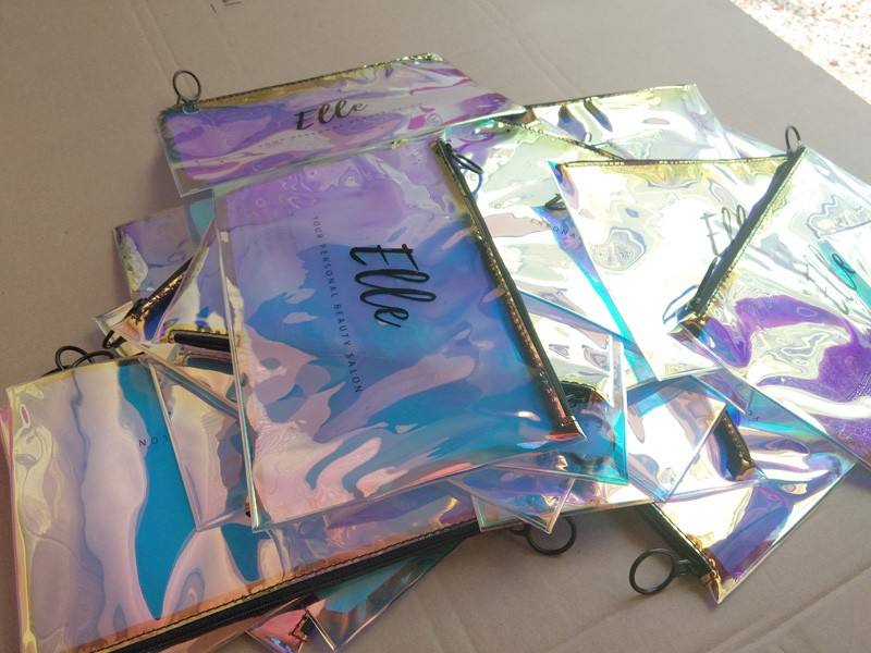 Eco Friendly Neon Colorful PVC Cosmetic Makeup Toiletry Skin Kits Pouch Waterproof Clear Vinyl Gift Bag