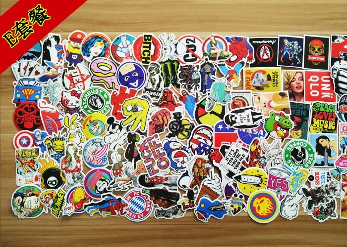 Classic Fashion Style Graffiti Cool Stickers Non Toxic For Moto Car / Suitcase