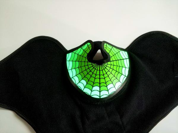 Role play custom green spider-man EL mask hot sale popular music party glow in the dark light sound activated led mask