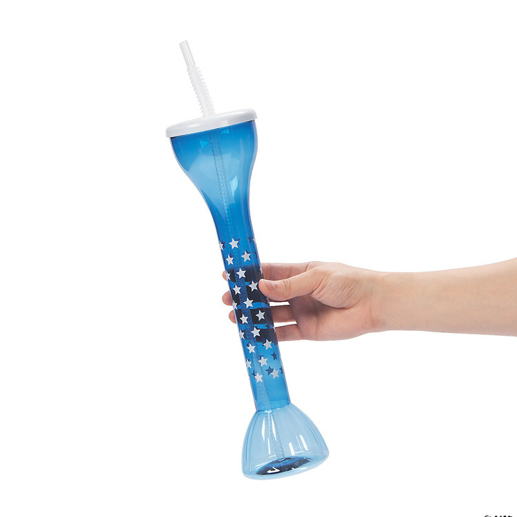 PET Party Yard Cups With Lids And Straws Luau Plastic Yard Glasses For Party Event