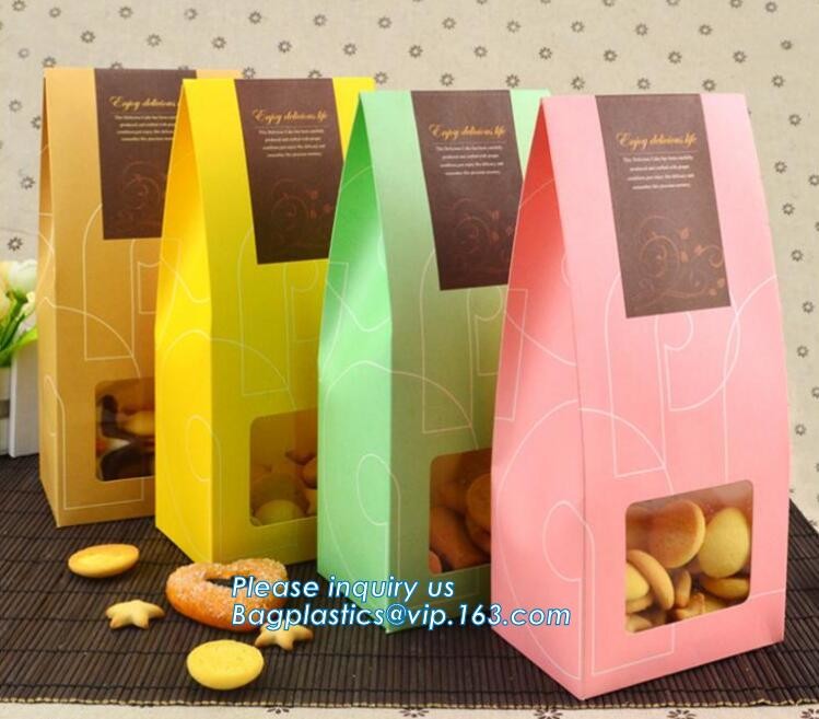 shopper carrier, pac Design Eco-friendly Plastic Bakery Bags Clear Wedding Cake Pastry Cupcake Slice Bread Packaging Bag