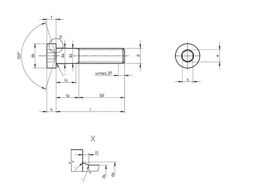 M6 X 20 DIN7984 Stainless Material With Low Head Hexagon Socket Head Screws Brands Bolts