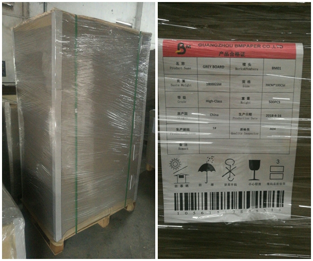 Grey carton sheet