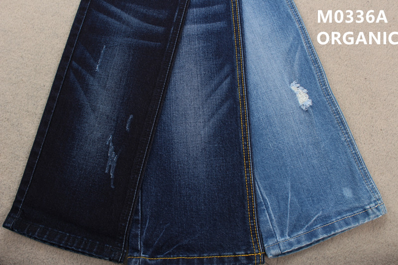 10.6oz 359gsm Eco Friendly Organic Cotton Broken Twill Denim Fabric