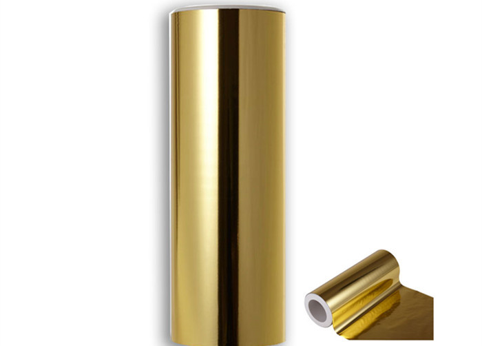 Stretch Film with BOPP Aluminized Polyester Composite Film Gold Mirror Coating on 1 inch Paper Core