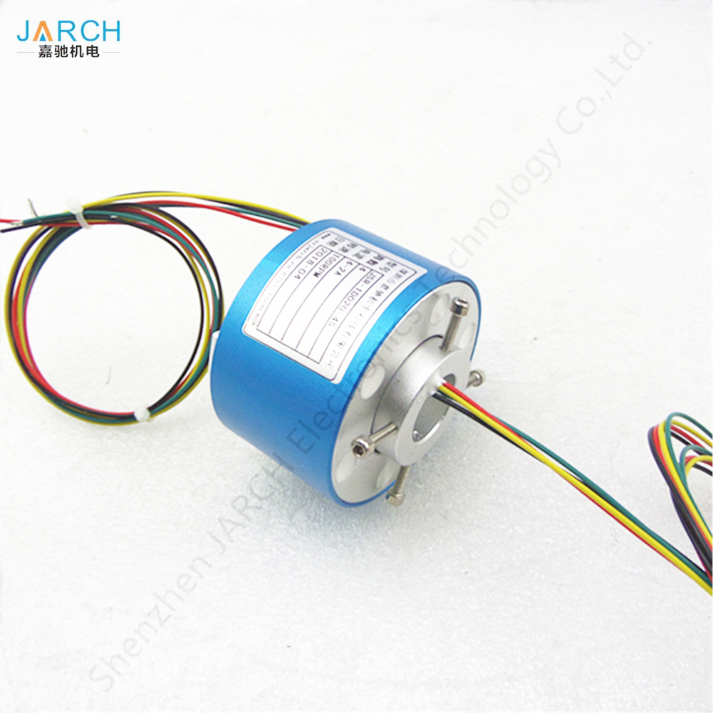 12.7mm Through hole Slip Ring , 500RPM 12A slip ring Rotary Connector