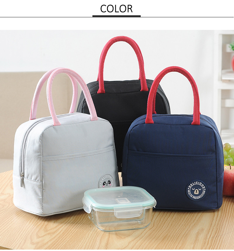 Adult Aluminium Foil 600D Polyester Insulated Lunch Cooler Bags
