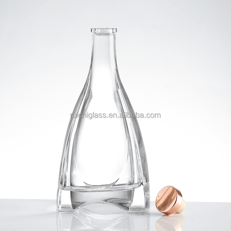 Aluminum Plastic PP Collar Glass Bottle for Liquor Alcohol Spirit in 500ml 750ml