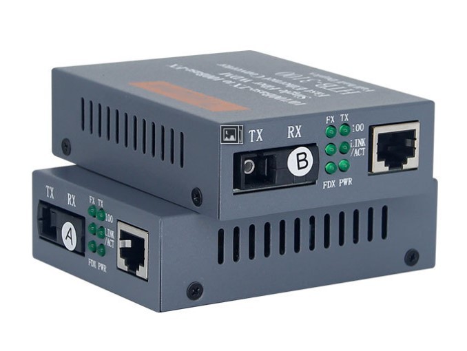 Single Mode Fiber Optical Transceiver 100m HTB-3100A/B Conversion Device SC Interface