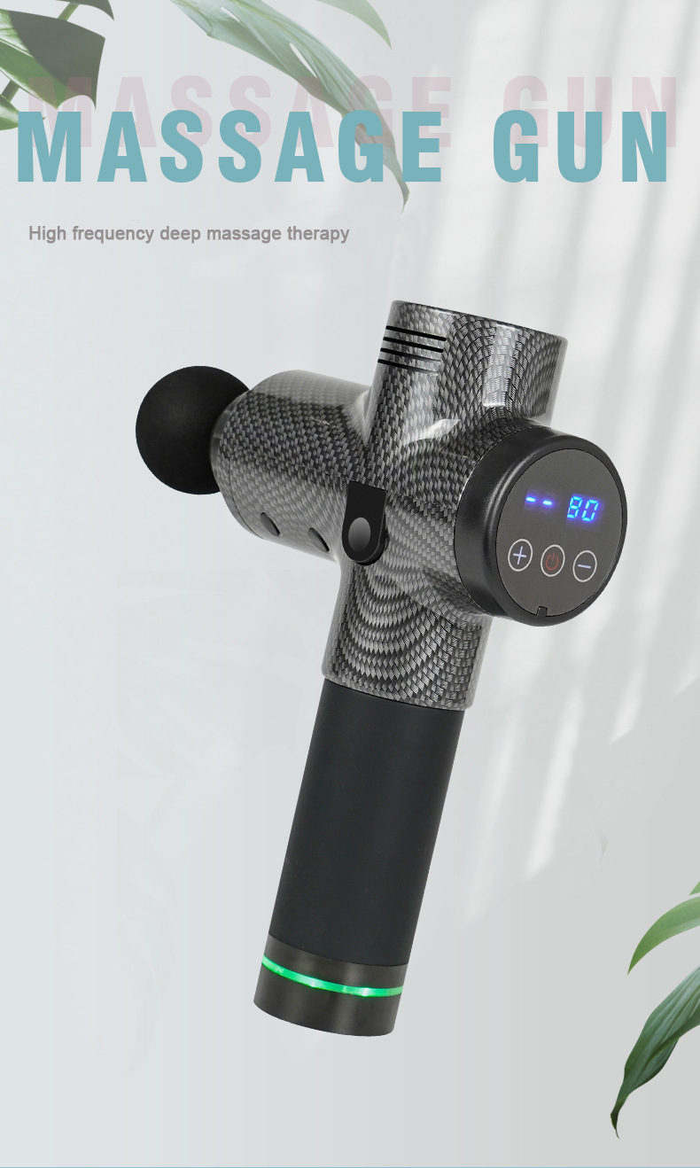 LCD Screen Therapy Fascia Massage Gun Vibration Percussion Device Relax Muscle
