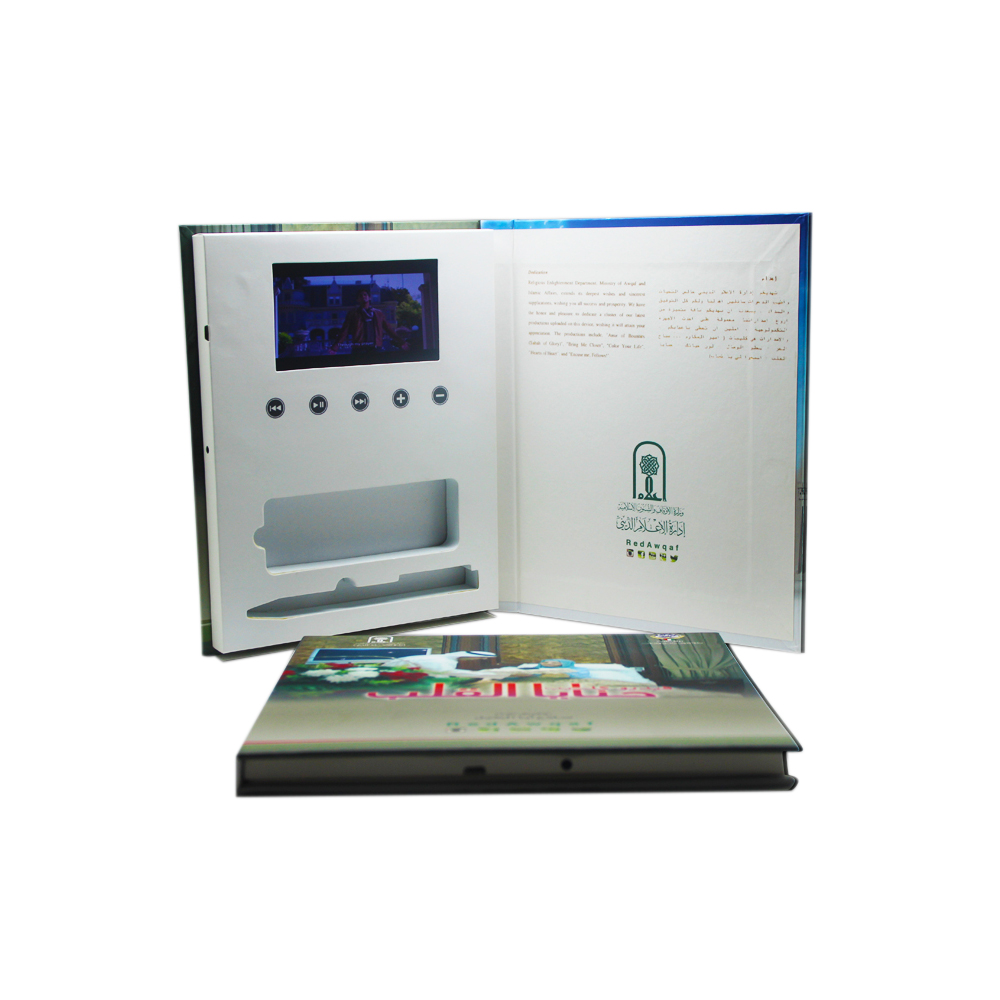 CMYK Printing Paper 2.4 Inch Lcd Invitation Card Magnetic Control