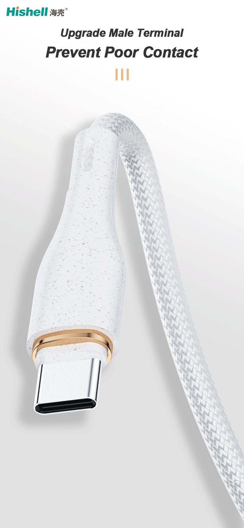 Nylon Braid PVC Mobile Phone Charging Cable Length 1M Anti Oxidation