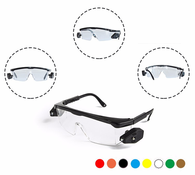 Adjustable Legs G013 Safety Glasses with LED Light and High Visibility