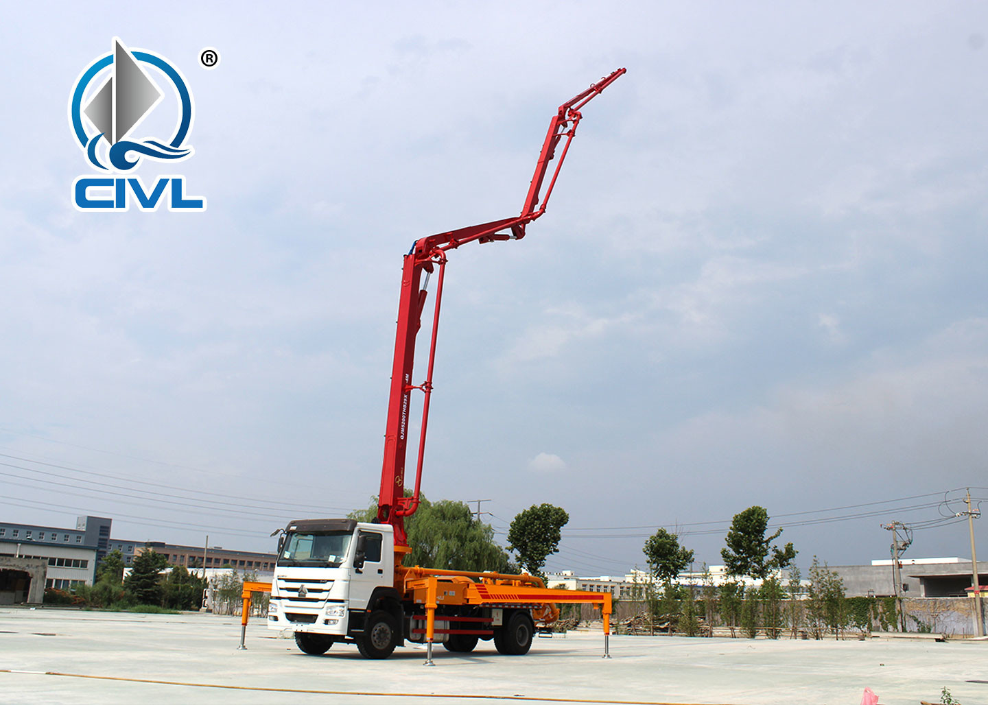 WITH ISO CCC 12m3 Cement Pump Truck Truck Mounted Concrete Pump Boom Best Price For Oversea Market