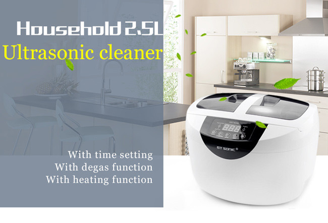 2.5L Heated Ultrasonic Cleaner For Nail Tools Cuticle Nippers Washing