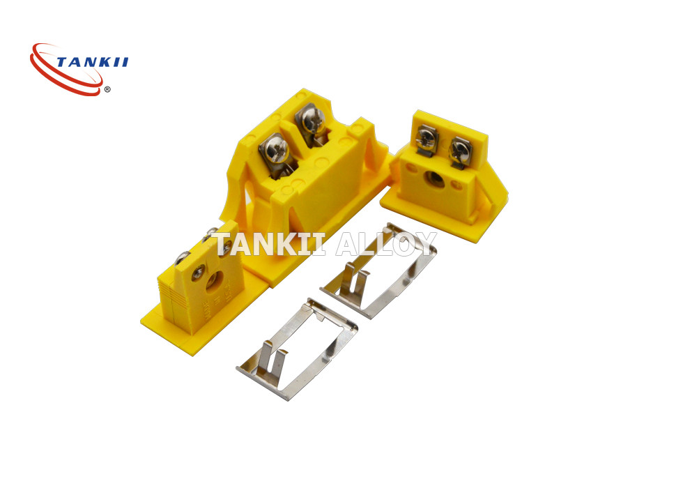 K Type Panel Mount Thermocouple Connector 10A Yellow Color
