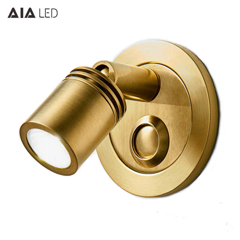 3W Wall Lamp For Living Room Bedside Hotel Modern Angle Adjustable Wall Decoration Wall Reading Light With Push Button