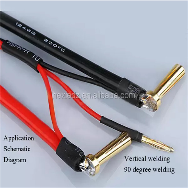 Practical Male Bullet Banana Plug Connectors Gold Plated For RC Battery