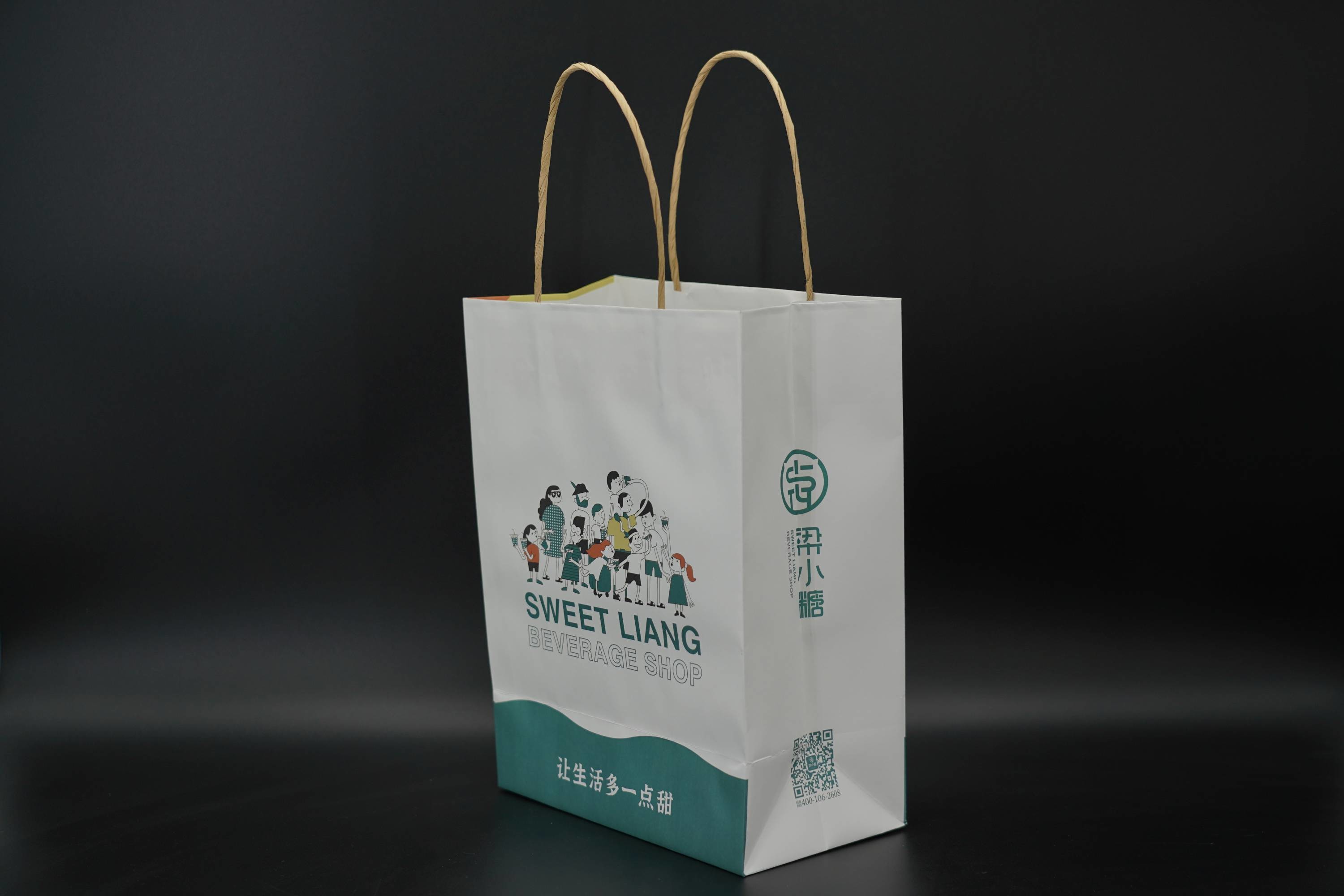Versatile Large Paper Gift Bags With Handles Yellow Twisted FSC
