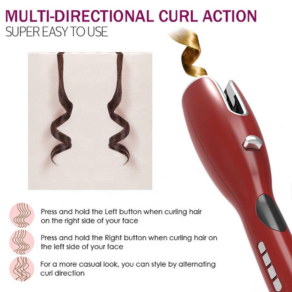 50W Auto Rotating Hair Curler Rotating Hair Curling Iron For Women