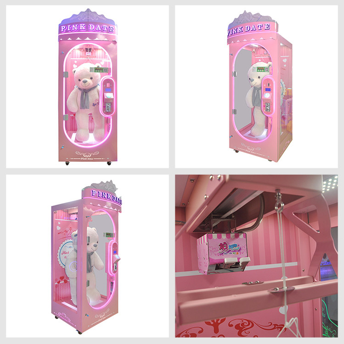 Classic Pink Coin Operated String Cutting Game Arcade Machine CUT WIN Skill Cut Ur Prize Game Machine