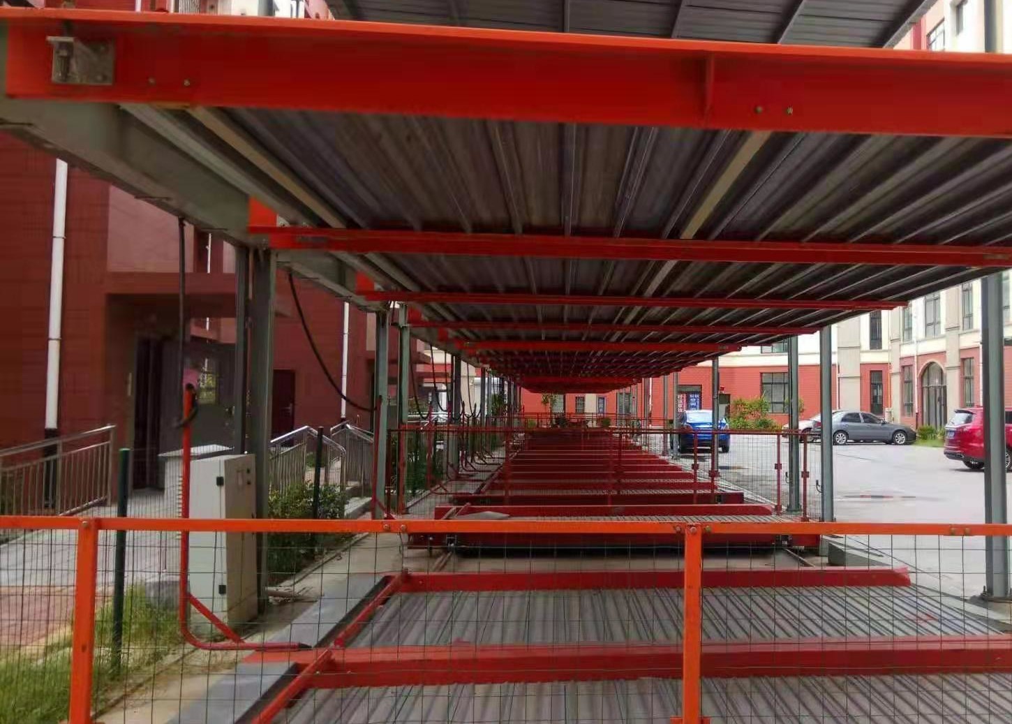 Q345B Multi Storey Steel Structure Car Parking Automatic Hot Dip Galvanized Surface