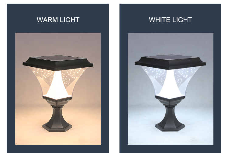Intelligent Solar Pillar Light IP65 Water Resistant Multipurpose