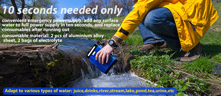 Emergency 9V 5V Outdoor Waterproof UPS Quick Power Supply Portable Energy Storage Power Station Aluminum Air Battery